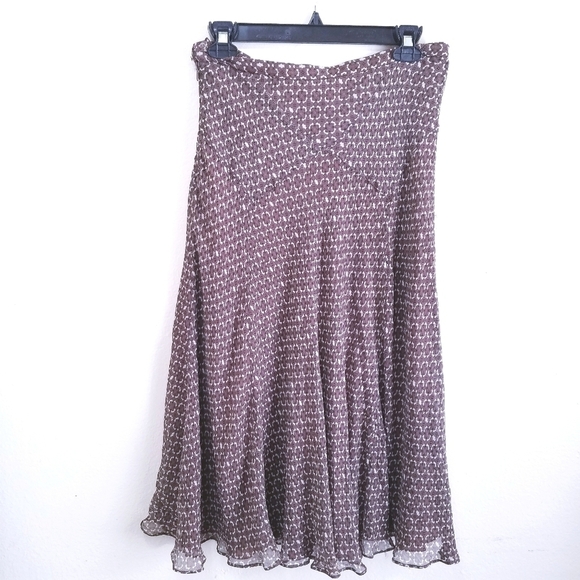 Charter Club | 100% Silk Flare Skirt‎ Print - Picture 1 of 7